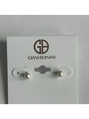 Giani Bernini Sterling Silver Pearlescent Ball Stud Earrings